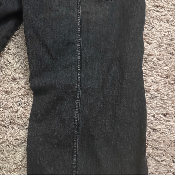 Y2K Express Mid Rise Black Whiskered Bootcut Jeans Women’s Size 14 Zipper Leg - Picture 14 of 16